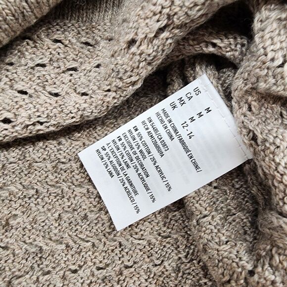 American Eagle Tan Beige Knit Pullover Sweater Size Medium NWT - Picture 4 of 4